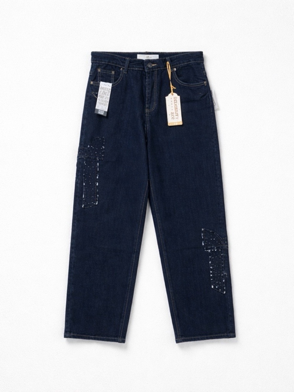 Celebrity Ace Dark Indigo Rhinestones Denim Jeans - Size 14